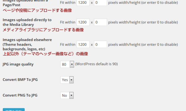WordPressでアップロード時に画像をリサイズする「Imsanity」