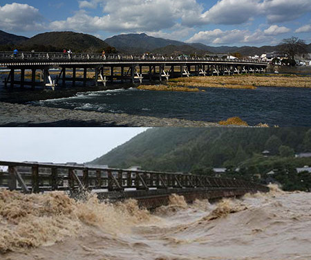 台風18号は過ぎ去り、京都の街を遠く感じた日