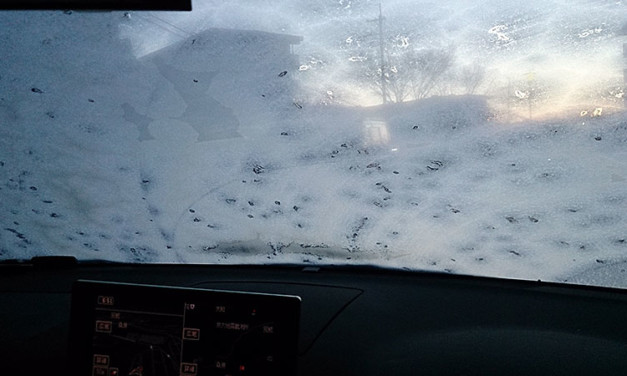 凍った窓ガラス