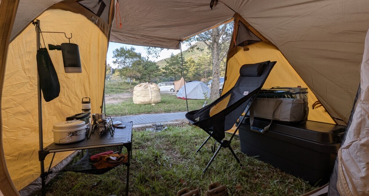 設営5回目 ― 初ソロ野営、HOMURA FIELD NOSEに行ってきました