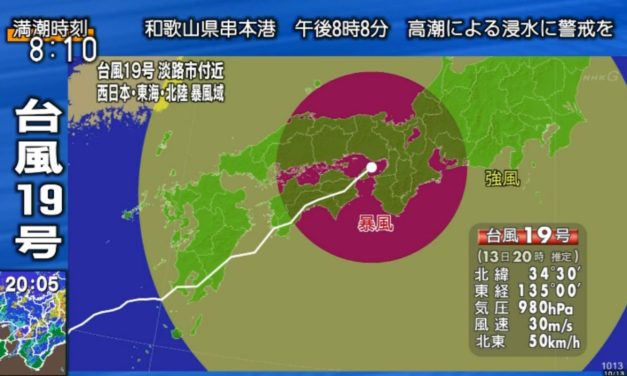 台風19号大阪直撃 – 眠りの渦に沈むおっさん